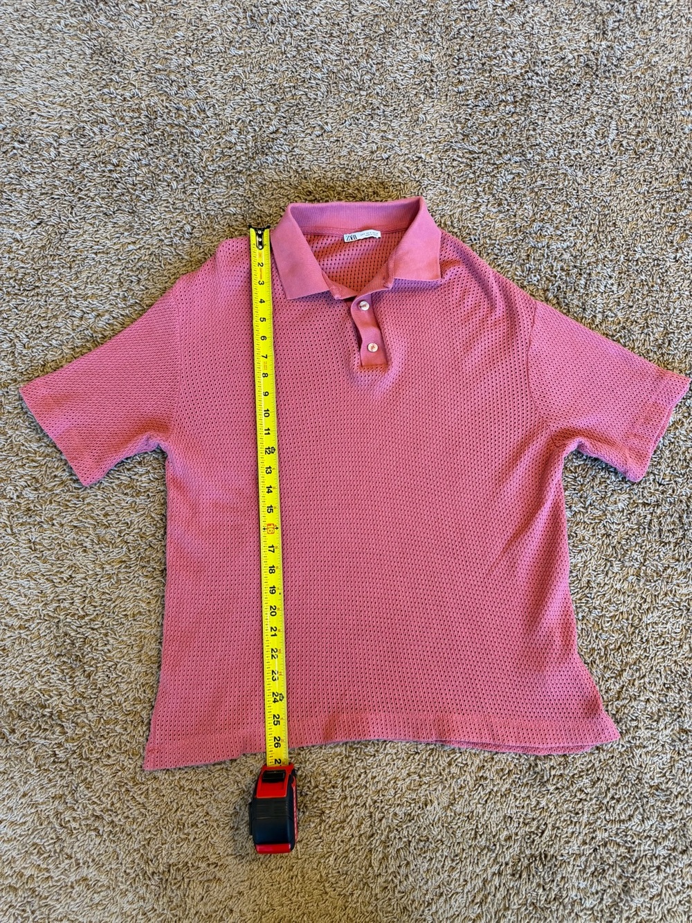 Zara Pink Polo Shirt